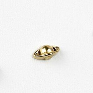 Gold Saturn Earring (threaded, 18 gauge)